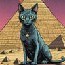 Alien cat pyramid